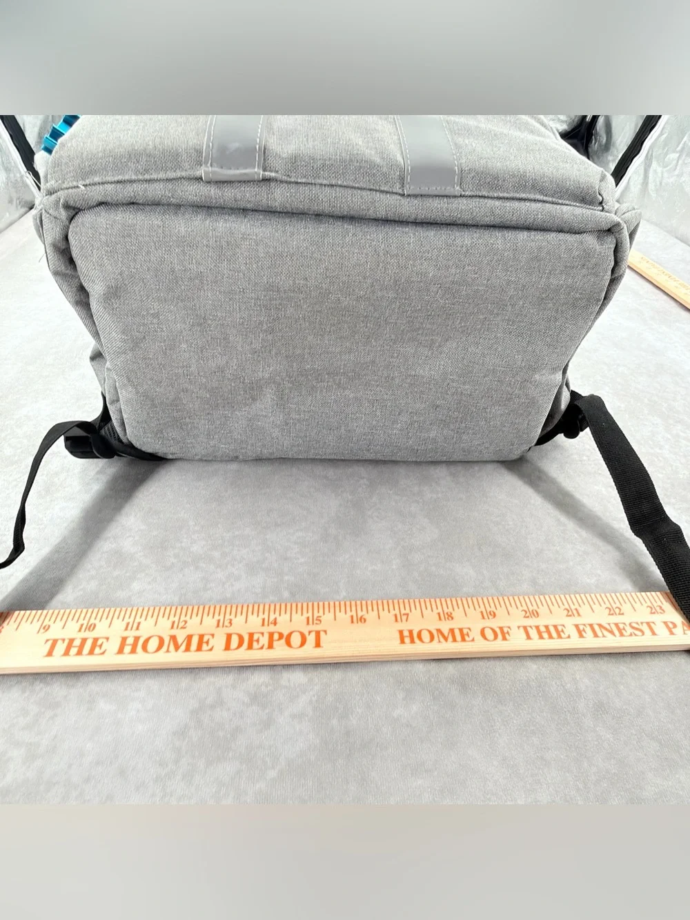 Gray Backpack cooler bag with Blue Infinity Logo storage large
